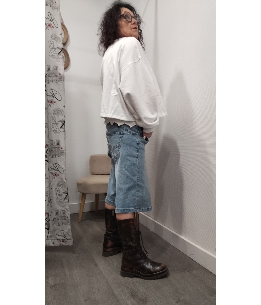 Sweat- blanc -brodé- Idole- Rue Mazarine – sweat- femme -chic- et- tendance-rougefantomasnoir.com