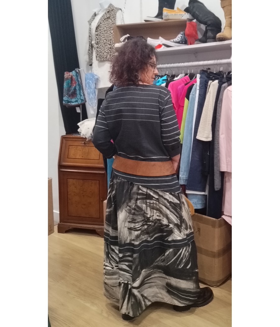 Robe- longue- Wendy Trendy – robe- femme- bohème -chic-et -imprimée-rougefantomasnoir.com